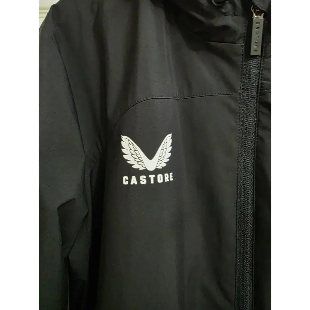 Castore Ireland Rain Jacket Black Waterproof Hooded Soccer Football XL USA 14